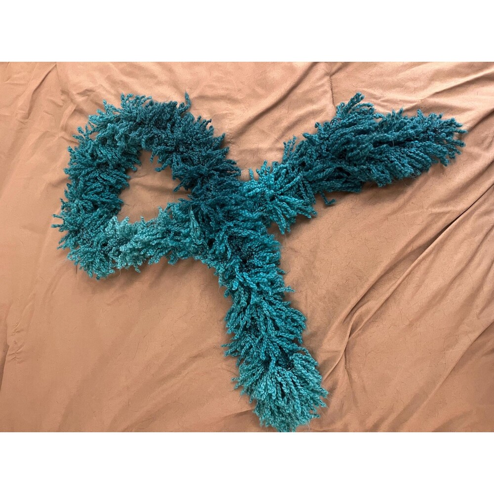Warm & Stylish Blue Ombre Handknit Scarf